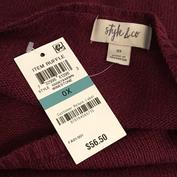 STYLE & CO PLUS SIZE RUFFLE SWEATER - Picture 9 of 11